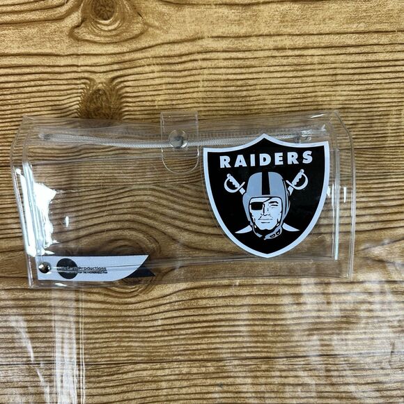 NFL Raiders Clear Messenger Tote Bag Two Lanyards And Two Wristbands NFL Lot - Picture 8 of 16
